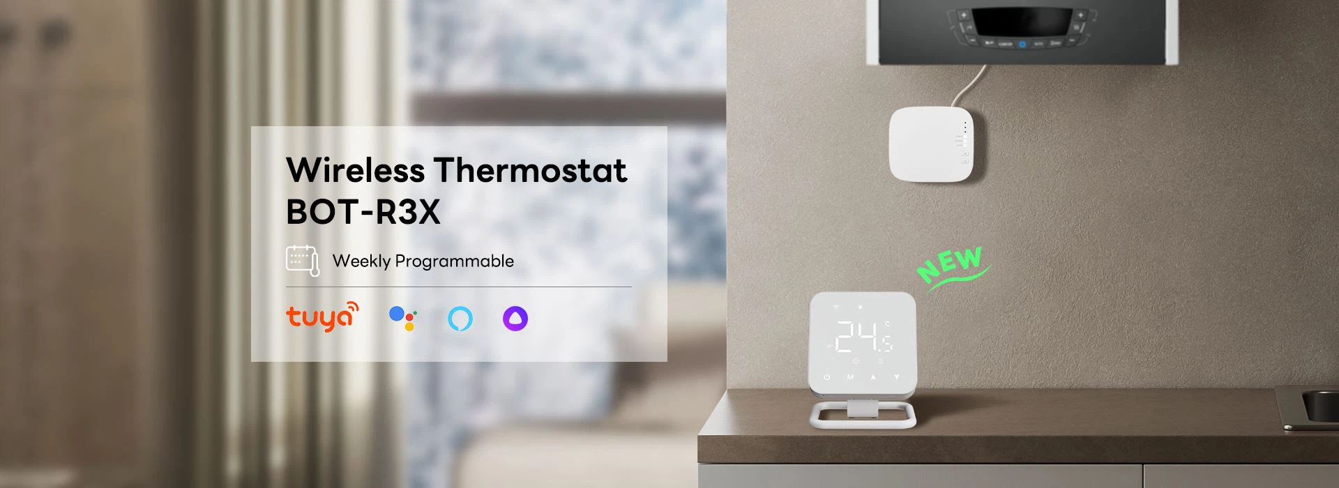 Beok BOT-R3X RF Wireless WiFi Thermostat
